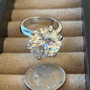 Huge CZ Round Cocktail Ring